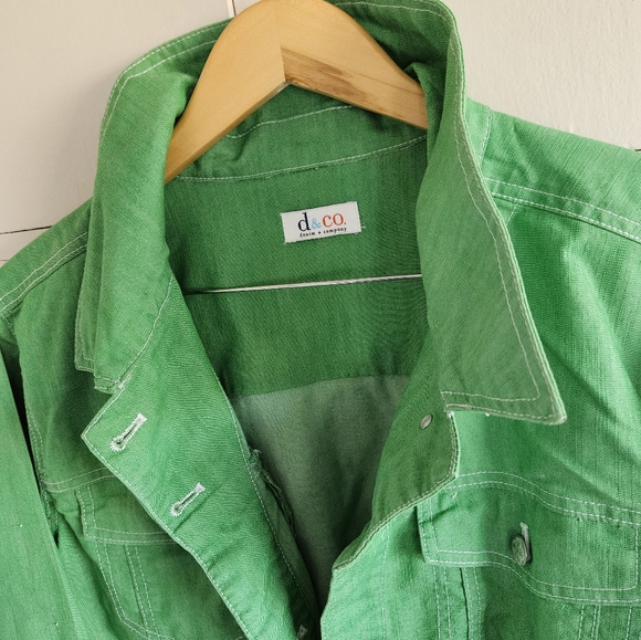 D & Co green denim jacket Size XXL - Picture 14 of 16